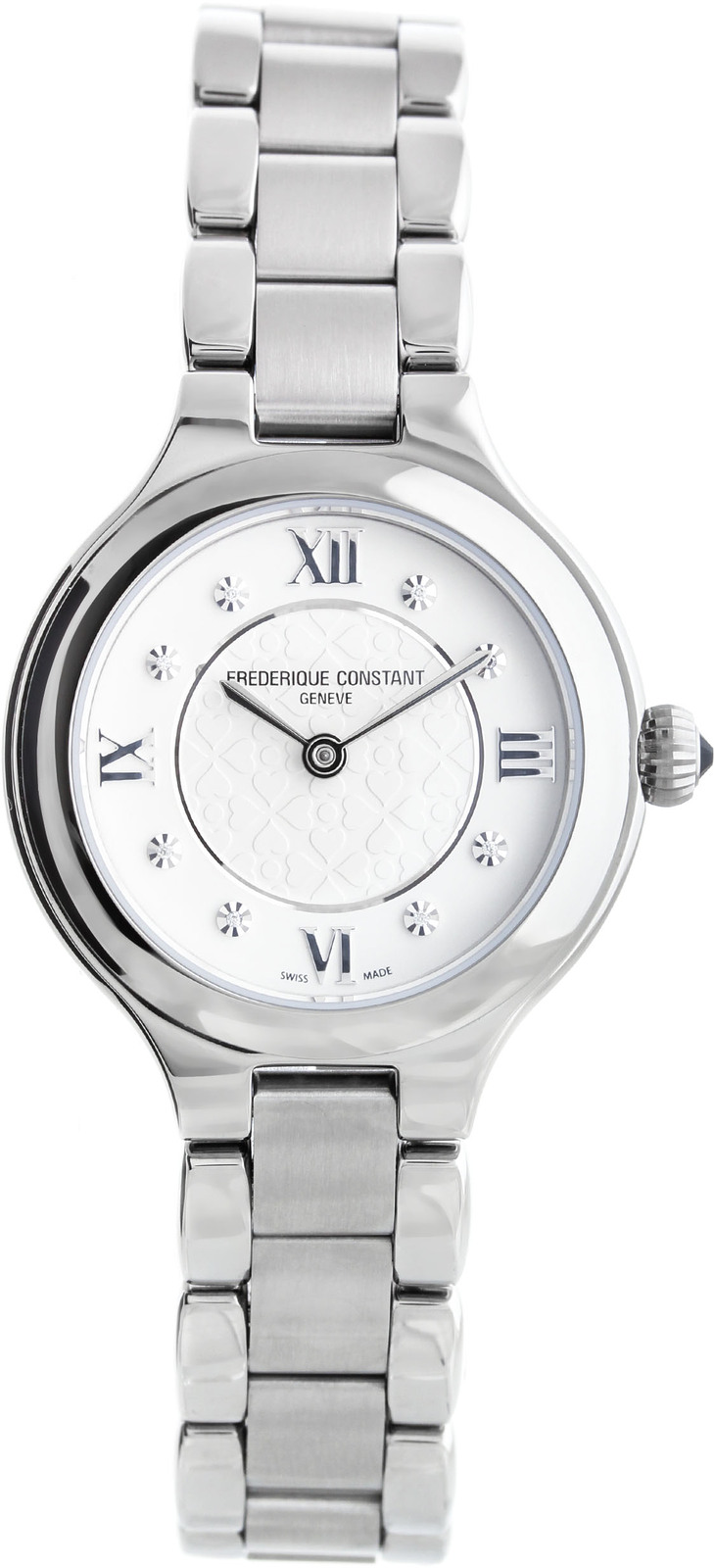 Frederique Constant FC-200WHD1ER36B Frederique Constant FC-200WHD1ER36BНаручные часы<br>Швейцарские часы Frederique Constant Delight Classic FC-200WHD1ER36BМодель входит в коллекцию Delight. Это стильные женские часы. Механизм - кварцевый. Материал корпуса часов — сталь. Циферблат украшен бриллиантами. Водозащита 30 м.<br><br>Пол: Женские<br>Страна-производитель: Швейцария<br>Механизм: Кварцевый<br>Материал корпуса: Сталь<br>Материал ремня/браслета: Сталь<br>Водозащита, диапазон: 30 - 60 м<br>Стекло: Сапфировое<br>Толщина корпуса: 7,6 мм<br>Стиль: Классика