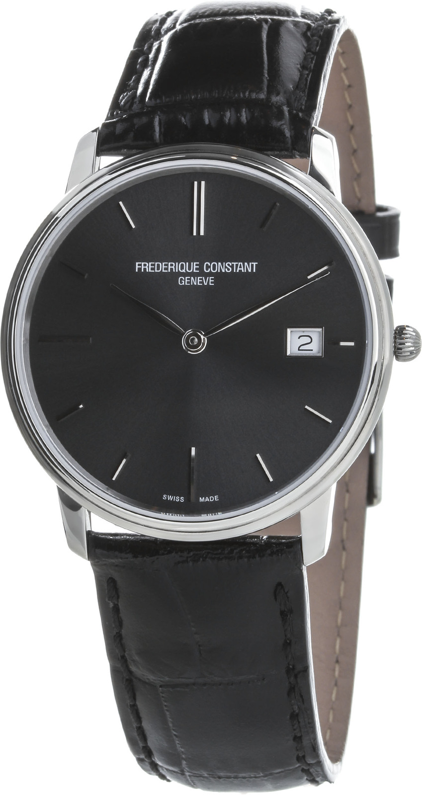 Frederique Constant Slim Line FC-220NG4S6 Frederique Constant Slim Line FC-220NG4S6Наручные часы<br>Швейцарские часы Frederique Constant Slim Line FC-220NG4S6Модель входит в коллекцию Slim Line. Это модные мужские часы. Материал корпуса часов — сталь. В этой модели стоит сапфировое стекло. Водозащита - 50 м.<br><br>Пол: Мужские<br>Страна-производитель: Швейцария<br>Механизм: Кварцевый<br>Материал корпуса: Сталь<br>Материал ремня/браслета: Кожа<br>Водозащита, диапазон: 20 - 100 м<br>Стекло: Сапфировое<br>Толщина корпуса: None<br>Стиль: None