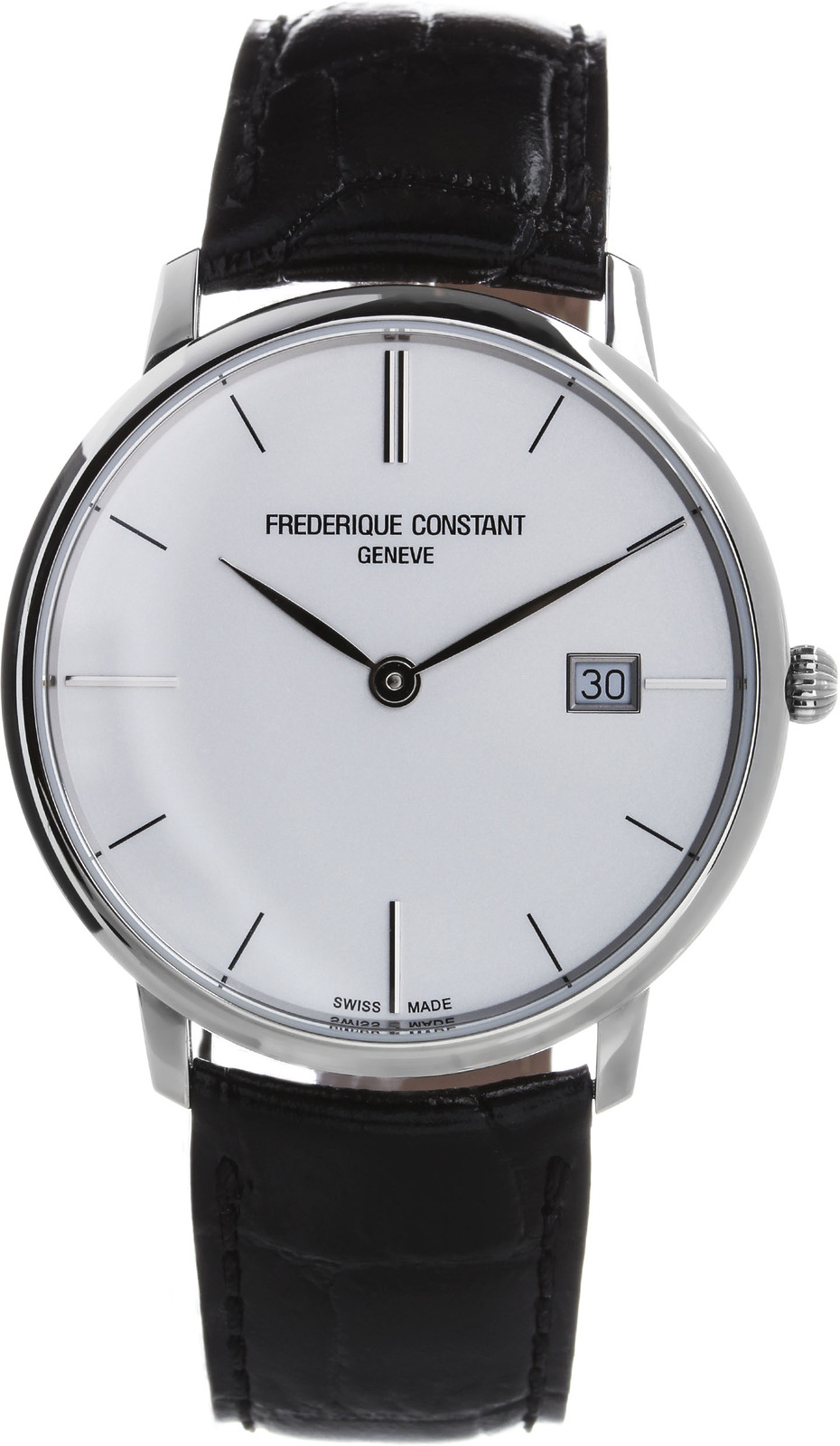 Frederique Constant FC-220S5S6 Frederique Constant FC-220S5S6Наручные часы<br>Швейцарские часы Frederique Constant SlimLine FC-220S5S6<br><br>Пол: Unisex<br>Страна-производитель: Швейцария<br>Механизм: Кварцевый<br>Материал корпуса: Сталь<br>Материал ремня/браслета: Кожа<br>Водозащита, диапазон: 30 - 60 м<br>Стекло: Сапфировое<br>Толщина корпуса: 5 мм<br>Стиль: Классика