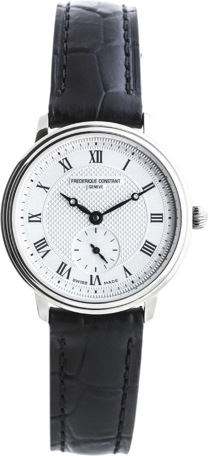 Frederique Constant Slim Line FC-235M1S6 Frederique Constant Slim Line FC-235M1S6Наручные часы<br>Швейцарские часы Frederique Constant Slim Line FC-235M1S6Часы входят в модельный ряд коллекции Slim Line. Это модные женские часы. Материал корпуса часов — сталь. В этих часах используется сапфировое стекло. Водозащита - 30 м. Цвет циферблата - белый. Циферблат часов содержит часы, минуты, секунды. Диаметр корпуса данной модели 25мм.<br><br>Пол: Женские<br>Страна-производитель: Швейцария<br>Механизм: Кварцевый<br>Материал корпуса: Сталь<br>Материал ремня/браслета: Кожа<br>Водозащита, диапазон: 20 - 100 м<br>Стекло: Сапфировое<br>Толщина корпуса: None<br>Стиль: Классика