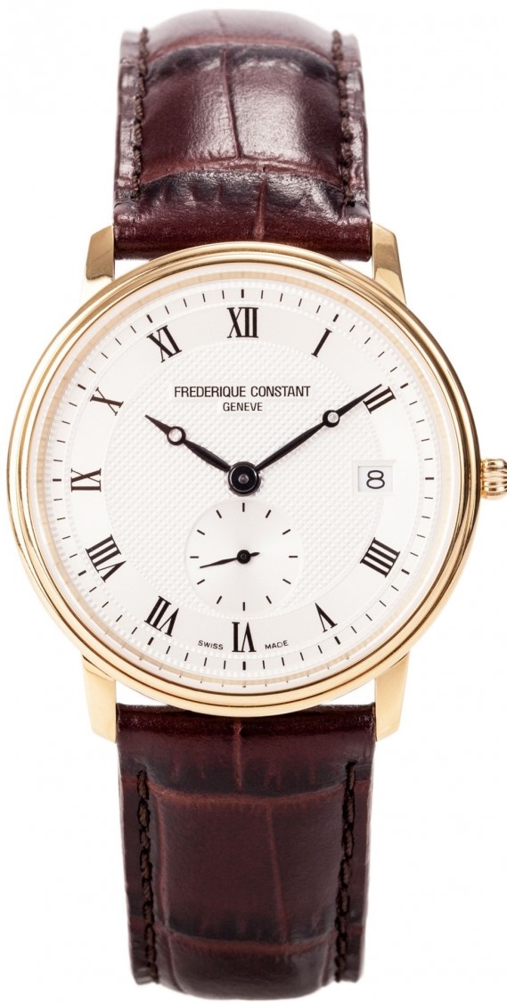Frederique Constant Slim Line FC-245M4S5 Frederique Constant Slim Line FC-245M4S5Наручные часы<br>Швейцарские часы Frederique Constant Slim Line FC-245M4S5Данная модель входит в коллекцию Slim Line. Это настоящие мужские часы. Материал корпуса часов — сталь+золото. Стекло - сапфировое. Водозащита - 30 м. Основной цвет циферблата серый. Из основных функций на циферблате представлены: часы, минуты, секунды. Размер данной модели 37мм.<br><br>Пол: Мужские<br>Страна-производитель: Швейцария<br>Механизм: Кварцевый<br>Материал корпуса: Сталь<br>Материал ремня/браслета: Кожа<br>Водозащита, диапазон: 20 - 100 м<br>Стекло: Сапфировое<br>Толщина корпуса: 5 мм<br>Стиль: Классика