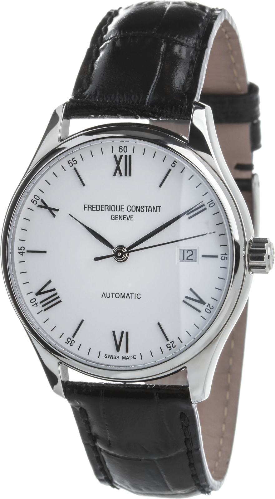 Frederique Constant Classics FC-303SN5B6 Frederique Constant Classics FC-303SN5B6Наручные часы<br>Швейцарские часы Frederique Constant Classics FC-303SN5B6Данная модель входит в коллекцию Classics. Это стильные мужские часы. Материал корпуса часов — сталь. В этих часах используется сапфировое стекло. Водозащита - 50 м. Основной цвет циферблата белый. Из основных функций на циферблате представлены: часы, минуты, секунды. В данной модели используются следующие усложнения: дата, . Размер данной модели 40мм.<br><br>Пол: Мужские<br>Страна-производитель: Швейцария<br>Механизм: Механический<br>Материал корпуса: Сталь<br>Материал ремня/браслета: Кожа<br>Водозащита, диапазон: 20 - 100 м<br>Стекло: Сапфировое<br>Толщина корпуса: None<br>Стиль: Классика