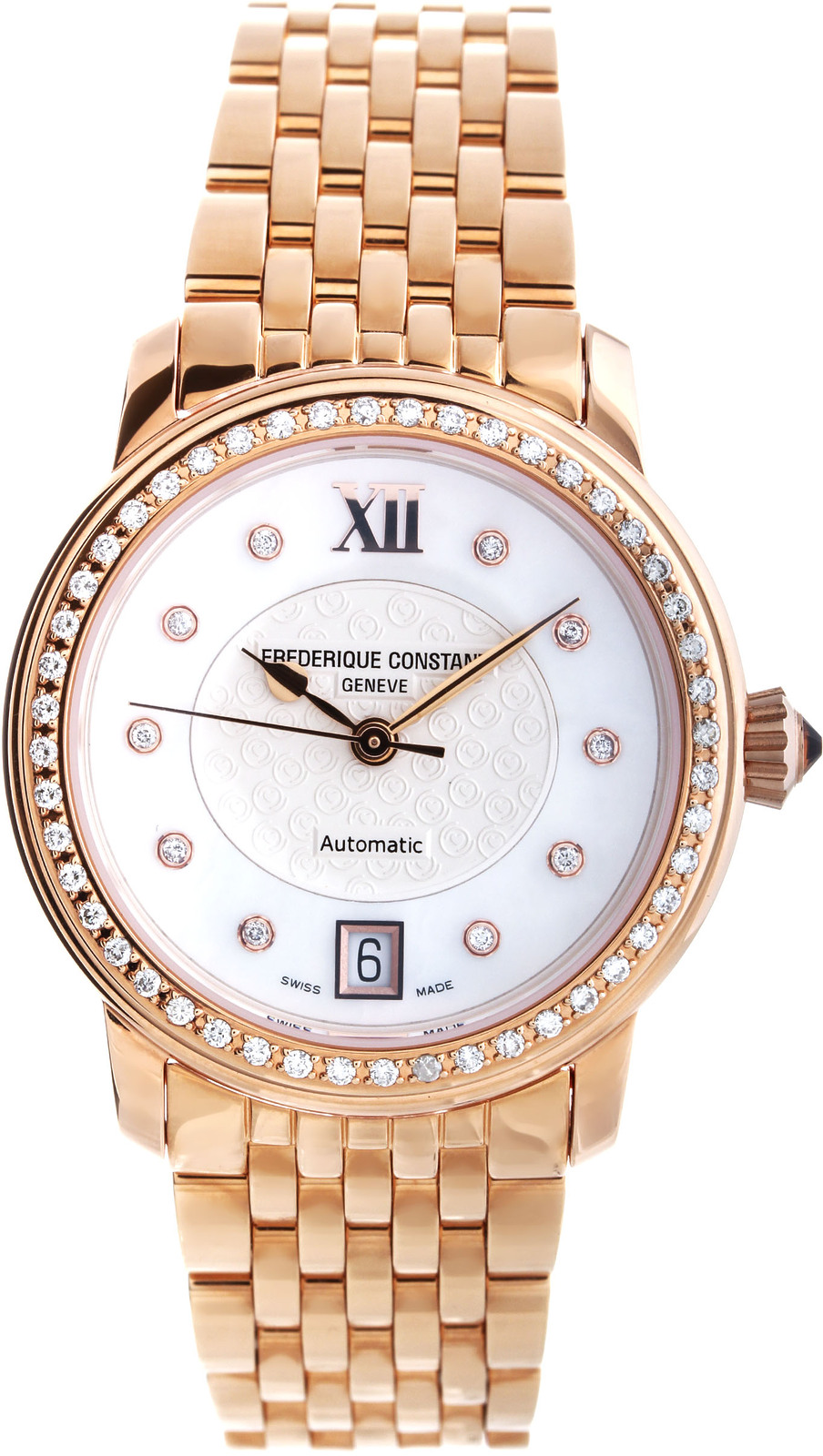 Frederique Constant SLIM LINE FC-303WHF2PD4B3 Frederique Constant SLIM LINE FC-303WHF2PD4B3Наручные часы<br>Швейцарские часы Frederique Constant SLIM LINE FC-303WHF2PD4B3<br><br>Пол: Женские<br>Страна-производитель: Швейцария<br>Механизм: Механический<br>Материал корпуса: Сталь<br>Материал ремня/браслета: Сталь<br>Водозащита, диапазон: 20 - 100 м<br>Стекло: Сапфировое<br>Толщина корпуса: 10 мм<br>Стиль: Классика