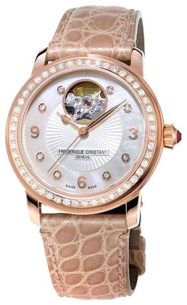 Frederique Constant Heart Beat Automatic FC-310HBAD2PD4 Frederique Constant Heart Beat Automatic FC-310HBAD2PD4Наручные часы<br>Швейцарские часы Frederique Constant Heart Beat Automatic FC-310HBAD2PD4Модель входит в коллекцию Heart Beat. Это стильные женские часы. Механизм - механический с системой автоподзавода (открытый баланс). Материал корпуса часов — сталь. Циферблат и безель украшены бриллиантами. Водозащита 60 м.<br><br>Пол: Женские<br>Страна-производитель: Швейцария<br>Механизм: Механический<br>Материал корпуса: Сталь + PVD<br>Материал ремня/браслета: Кожа<br>Водозащита, диапазон: 30 - 60 м<br>Стекло: Сапфировое<br>Толщина корпуса: 9,9 мм<br>Стиль: Классика