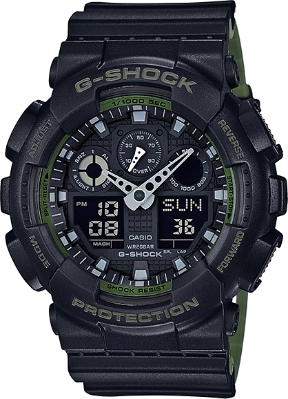 Casio G-shock GA-100L-1A Casio G-shock GA-100L-1AНаручные часы<br>Японские часы Casio G-shock GA-100L-1A<br><br>Пол: Мужские<br>Страна-производитель: Япония<br>Механизм: Кварцевый<br>Материал корпуса: Пластик<br>Материал ремня/браслета: Каучук<br>Водозащита, диапазон: None<br>Стекло: Минеральное<br>Толщина корпуса: 16,9 мм<br>Стиль: None