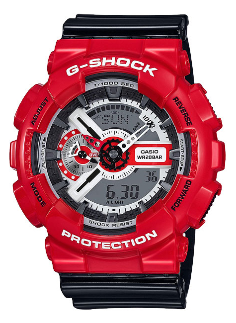 Casio G-shock G-Specials GA-110RD-4A Casio G-shock G-Specials GA-110RD-4AНаручные часы<br>Японские часы Casio G-shock G-Specials GA-110RD-4A<br><br>Пол: Мужские<br>Страна-производитель: Япония<br>Механизм: Кварцевый<br>Материал корпуса: Пластик<br>Материал ремня/браслета: Пластик<br>Водозащита, диапазон: None<br>Стекло: Минеральное<br>Толщина корпуса: 16,9 мм<br>Стиль: None