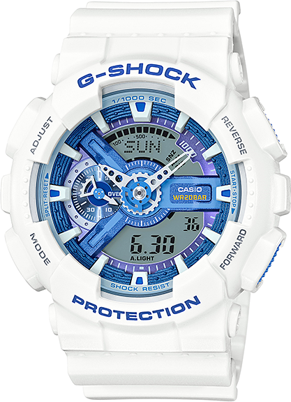 Casio G-shock GA-110WB-7A Casio G-shock GA-110WB-7AНаручные часы<br>Японские часы Casio G-shock GA-110WB-7A<br><br>Пол: Мужские<br>Страна-производитель: Япония<br>Механизм: Кварцевый<br>Материал корпуса: Пластик<br>Материал ремня/браслета: Каучук<br>Водозащита, диапазон: None<br>Стекло: Минеральное<br>Толщина корпуса: 16,9 мм<br>Стиль: None