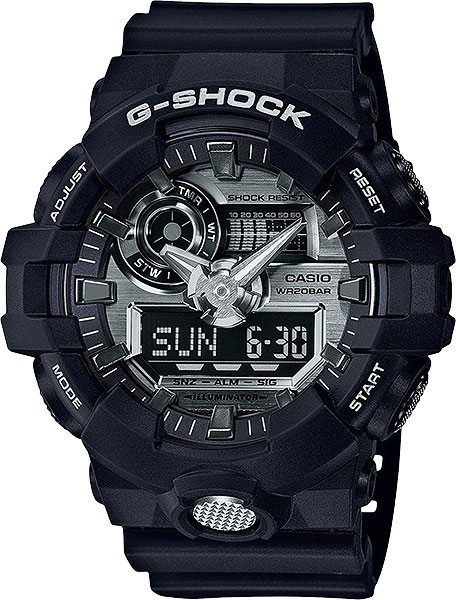 Casio G-shock GA-710-1A Casio G-shock GA-710-1AНаручные часы<br>Японские часы Casio G-shock GA-710-1A<br><br>Пол: Мужские<br>Страна-производитель: Япония<br>Механизм: Кварцевый<br>Материал корпуса: Пластик<br>Материал ремня/браслета: Пластик<br>Водозащита, диапазон: None<br>Стекло: Минеральное<br>Толщина корпуса: 18,4 мм<br>Стиль: None