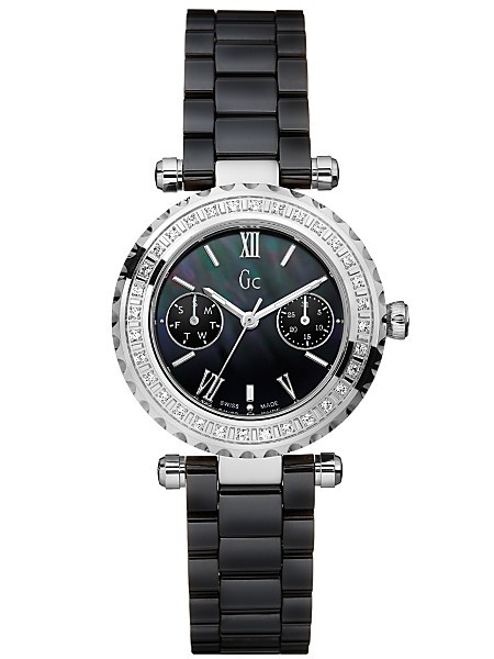 Gc Precious I01200L2 Gc Precious I01200L2Наручные часы<br>Швейцарские часы Gc Precious I01200L2Данная модель входит в коллекцию Precious. Это стильные женские часы. Материал корпуса часов — сталь. Стекло - сапфировое. Водозащита этой модели 100 м. Основной цвет циферблата черный. Диаметр корпуса 34мм. При создании этих часов использованы натуральные бриллианты.<br><br>Пол: Женские<br>Страна-производитель: Швейцария<br>Механизм: Кварцевый<br>Материал корпуса: Сталь<br>Материал ремня/браслета: Керамика<br>Водозащита, диапазон: 100 - 150 м<br>Стекло: Сапфировое<br>Толщина корпуса: None<br>Стиль: Мода
