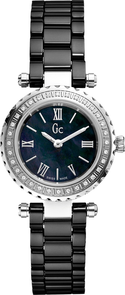 GC Precious X70125L2S GC Precious X70125L2SНаручные часы<br>Швейцарские часы GC Precious X70125L2S<br><br>Пол: Женские<br>Страна-производитель: Швейцария<br>Механизм: Кварцевый<br>Материал корпуса: Сталь<br>Материал ремня/браслета: Керамика<br>Водозащита, диапазон: 100 - 150 м<br>Стекло: Сапфировое<br>Толщина корпуса: 9 мм<br>Стиль: Классика