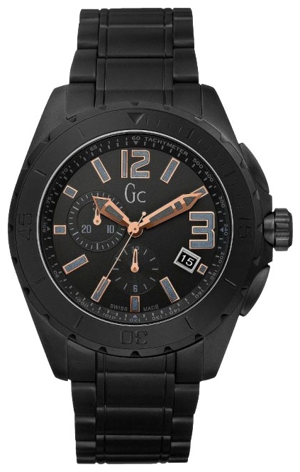 Gc Sport Chic X76009G2S Gc Sport Chic X76009G2SНаручные часы<br>Швейцарские часы Gc Sport Chic X76009G2SДанная модель — яркий представитель коллекции Sport Chic. Это великолепные мужские часы. Материал корпуса часов — керамика. Циферблат часов защищает сапфировое стекло. Часы выдерживают давление на глубине 100 м. Основной цвет циферблата черный. Циферблат содержит часы, минуты, секунды. В этой модели используются такие усложнения как хронограф. Диаметр корпуса данной модели 45мм.<br><br>Пол: Мужские<br>Страна-производитель: Швейцария<br>Механизм: Кварцевый<br>Материал корпуса: Керамика<br>Материал ремня/браслета: Керамика<br>Водозащита, диапазон: 100 - 150 м<br>Стекло: Сапфировое<br>Толщина корпуса: None<br>Стиль: None