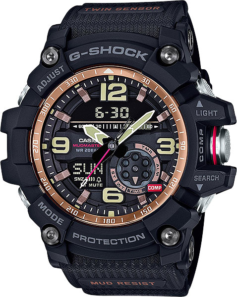 Casio G-shock GG-1000RG-1A Casio G-shock GG-1000RG-1AНаручные часы<br>Японские часы Casio G-shock GG-1000RG-1A<br><br>Пол: Мужские<br>Страна-производитель: Япония<br>Механизм: Кварцевый<br>Материал корпуса: Пластик<br>Материал ремня/браслета: Пластик<br>Водозащита, диапазон: None<br>Стекло: Минеральное<br>Толщина корпуса: 17,3 мм<br>Стиль: None