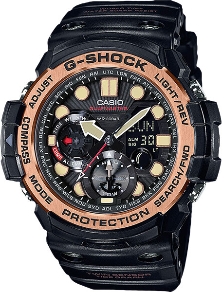 Casio G-shock GN-1000RG-1A Casio G-shock GN-1000RG-1AНаручные часы<br>Японские часы Casio G-shock GN-1000RG-1A<br><br>Пол: Мужские<br>Страна-производитель: Япония<br>Механизм: Кварцевый<br>Материал корпуса: Пластик<br>Материал ремня/браслета: Пластик<br>Водозащита, диапазон: None<br>Стекло: Минеральное<br>Толщина корпуса: 15,9 мм<br>Стиль: None