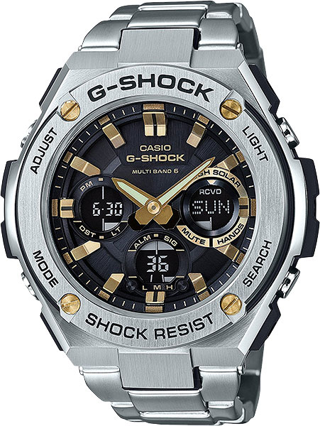Casio G-shock GST-W110D-1A9 Casio G-shock GST-W110D-1A9Наручные часы<br>Японские часы Casio G-shock GST-W110D-1A9<br><br>Пол: Мужские<br>Страна-производитель: Япония<br>Механизм: Кварцевый<br>Материал корпуса: Сталь<br>Материал ремня/браслета: Сталь<br>Водозащита, диапазон: None<br>Стекло: Минеральное<br>Толщина корпуса: 16,1 мм<br>Стиль: None
