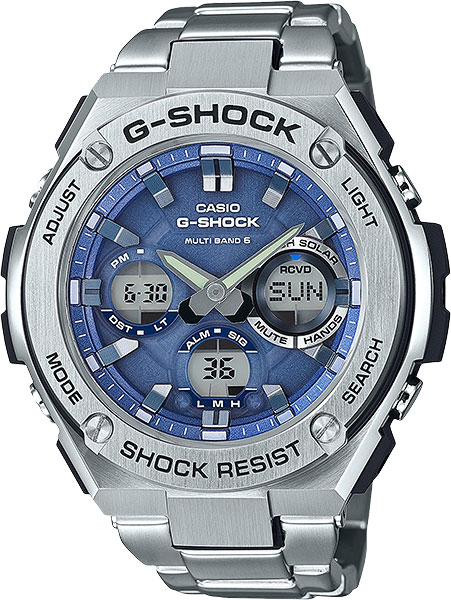 Casio G-shock GST-W110D-2A Casio G-shock GST-W110D-2AНаручные часы<br>Японские часы Casio G-shock GST-W110D-2A<br><br>Пол: Мужские<br>Страна-производитель: Япония<br>Механизм: Кварцевый<br>Материал корпуса: Сталь<br>Материал ремня/браслета: Сталь<br>Водозащита, диапазон: None<br>Стекло: Минеральное<br>Толщина корпуса: 16,1 мм<br>Стиль: None