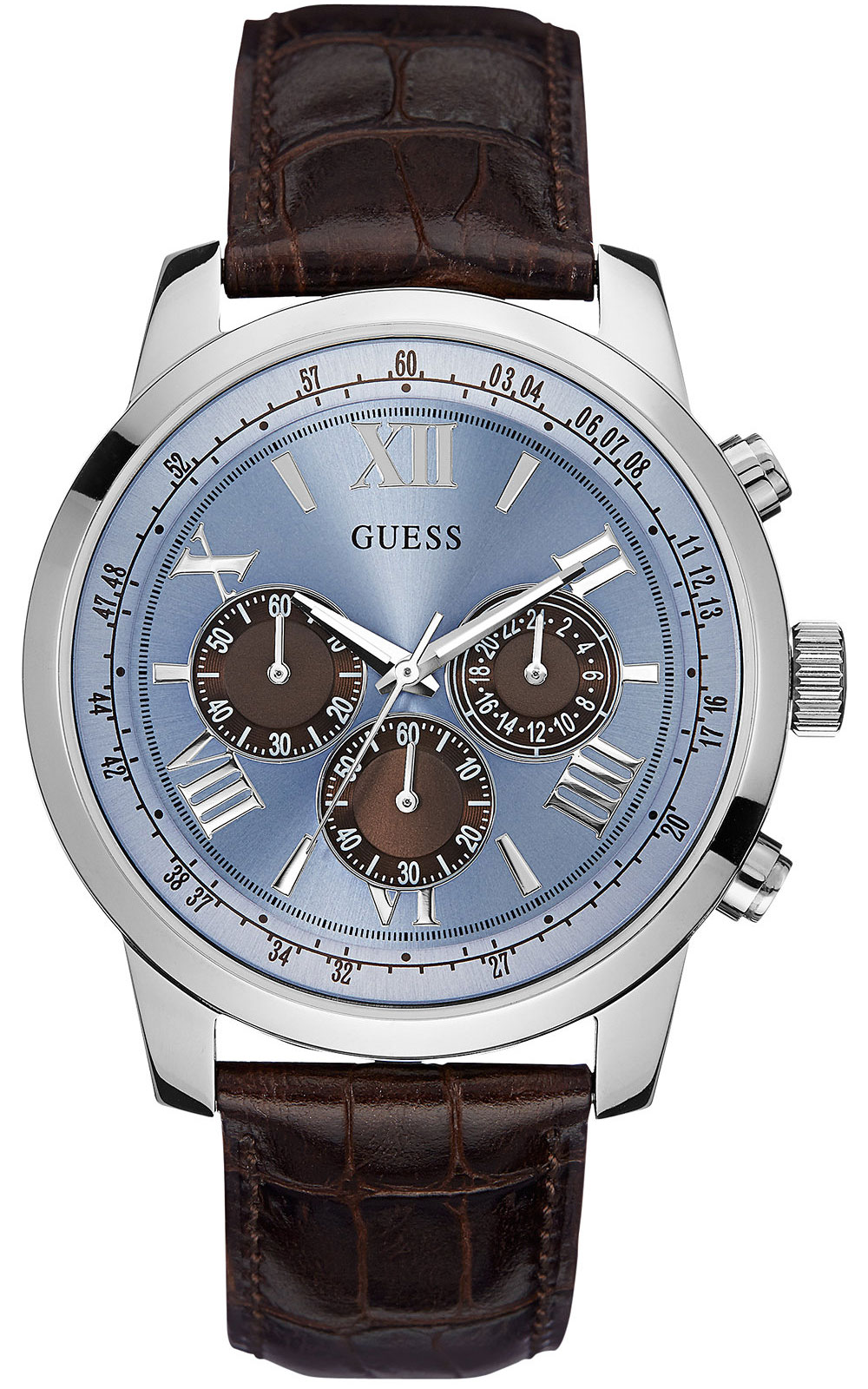 Guess Dress Steel W0380G6 Guess Dress Steel W0380G6Наручные часы<br>Американские часы Guess Dress Steel W0380G6<br><br>Пол: Мужские<br>Страна-производитель: США<br>Механизм: Кварцевый<br>Материал корпуса: Сталь<br>Материал ремня/браслета: Кожа<br>Водозащита, диапазон: 30 - 60 м<br>Стекло: Минеральное<br>Толщина корпуса: 12 мм<br>Стиль: Классика