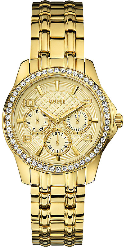Guess W0403L2 Guess W0403L2Наручные часы<br>Американские часы Guess W0403L2Это женские часы. Материал корпуса часов — сталь. В этих часах используется минеральное стекло. Часы этой модели обладают водозащитой 30 м. Основной цвет циферблата золотистый. Циферблат модели содержит часы, минуты, секунды. В этих часах используются такие усложнения как дата, день недели, . Размер данной модели 36мм.<br><br>Пол: Женские<br>Страна-производитель: США<br>Механизм: Кварцевый<br>Материал корпуса: Сталь<br>Материал ремня/браслета: Сталь<br>Водозащита, диапазон: None<br>Стекло: Минеральное<br>Толщина корпуса: 10<br>Стиль: Классика