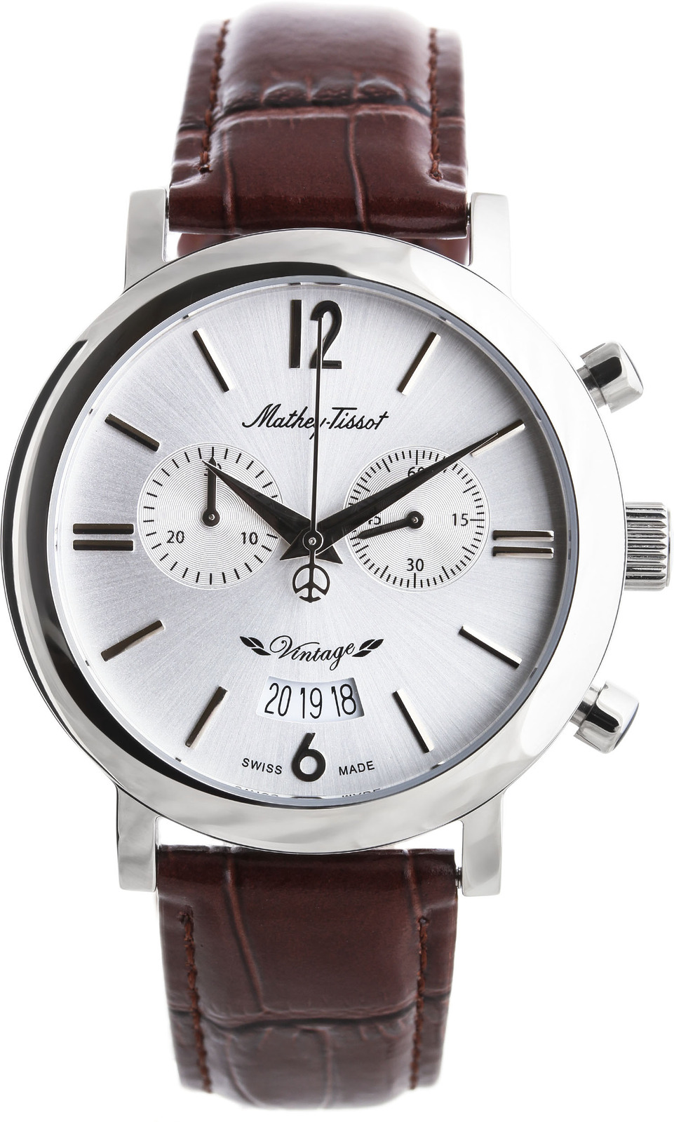 Mathey-Tissot Vintage H41CHAI Mathey-Tissot Vintage H41CHAIНаручные часы<br>Швейцарские часы Mathey-Tissot Vintage H41CHAI<br><br>Пол: Мужские<br>Страна-производитель: Швейцария<br>Механизм: Кварцевый<br>Материал корпуса: Сталь<br>Материал ремня/браслета: Кожа<br>Водозащита, диапазон: None<br>Стекло: Сапфировое<br>Толщина корпуса: None<br>Стиль: None