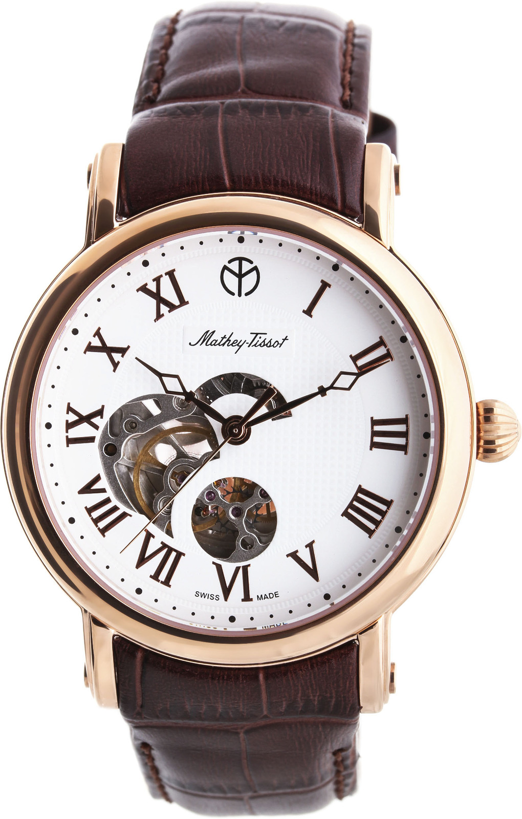 Mathey-Tissot Retro H7050PI Mathey-Tissot Retro H7050PIНаручные часы<br>Швейцарские часы Mathey-Tissot Retro H7050PI<br><br>Пол: Мужские<br>Страна-производитель: Швейцария<br>Механизм: Механический<br>Материал корпуса: Сталь<br>Материал ремня/браслета: Кожа<br>Водозащита, диапазон: None<br>Стекло: Сапфировое<br>Толщина корпуса: 13 мм<br>Стиль: None