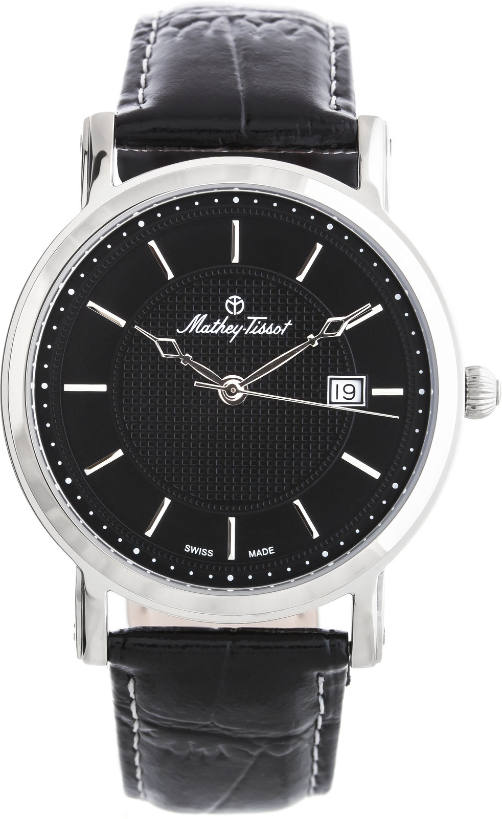 Mathey-Tissot City HB611251AN Mathey-Tissot City HB611251ANНаручные часы<br>Швейцарские часы Mathey-Tissot City HB611251AN<br><br>Пол: Мужские<br>Страна-производитель: Швейцария<br>Механизм: Кварцевый<br>Материал корпуса: Сталь<br>Материал ремня/браслета: Кожа<br>Водозащита, диапазон: None<br>Стекло: Сапфировое<br>Толщина корпуса: None<br>Стиль: None