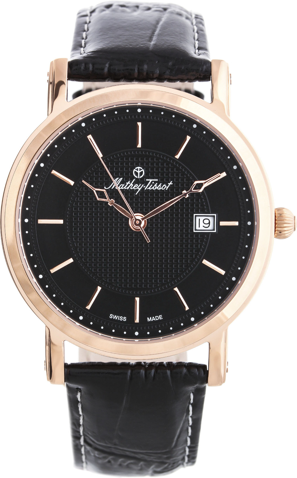 Mathey-Tissot City HB611251PN Mathey-Tissot City HB611251PNНаручные часы<br>Швейцарские часы Mathey-Tissot City HB611251PN<br><br>Пол: Мужские<br>Страна-производитель: Швейцария<br>Механизм: Кварцевый<br>Материал корпуса: Сталь<br>Материал ремня/браслета: Кожа<br>Водозащита, диапазон: None<br>Стекло: Минеральное<br>Толщина корпуса: None<br>Стиль: None