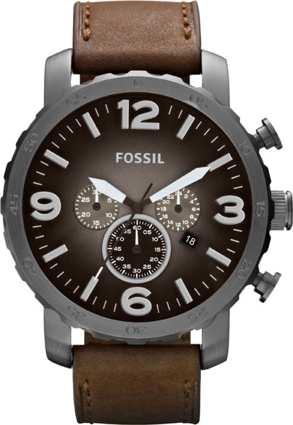 Fossil Nate JR1424 Fossil Nate JR1424Наручные часы<br><br><br>Пол: Мужские<br>Страна-производитель: США<br>Механизм: Кварцевый<br>Материал корпуса: Сталь<br>Материал ремня/браслета: Кожа<br>Водозащита, диапазон: None<br>Стекло: Минеральное<br>Толщина корпуса: 14 мм<br>Стиль: None