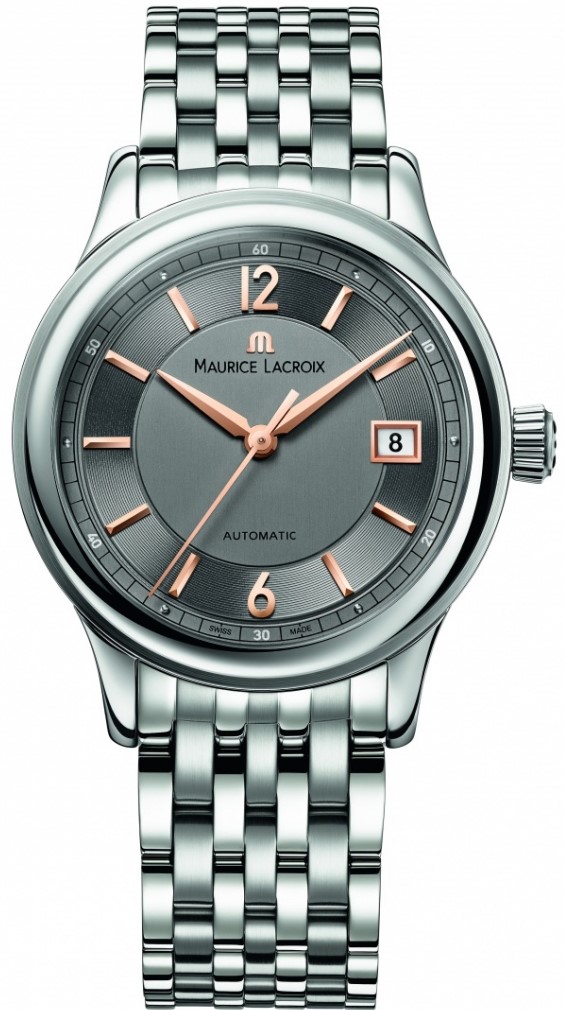 Maurice Lacroix Les Classiques LC6027-SS002-321 Maurice Lacroix Les Classiques LC6027-SS002-321Наручные часы<br>Швейцарские часы Maurice Lacroix Les Classiques LC6027-SS002-321<br><br>Пол: Мужские<br>Страна-производитель: Швейцария<br>Механизм: Механический<br>Материал корпуса: Сталь<br>Материал ремня/браслета: Сталь<br>Водозащита, диапазон: 20 - 100 м<br>Стекло: Сапфировое<br>Толщина корпуса: 10 мм<br>Стиль: Классика