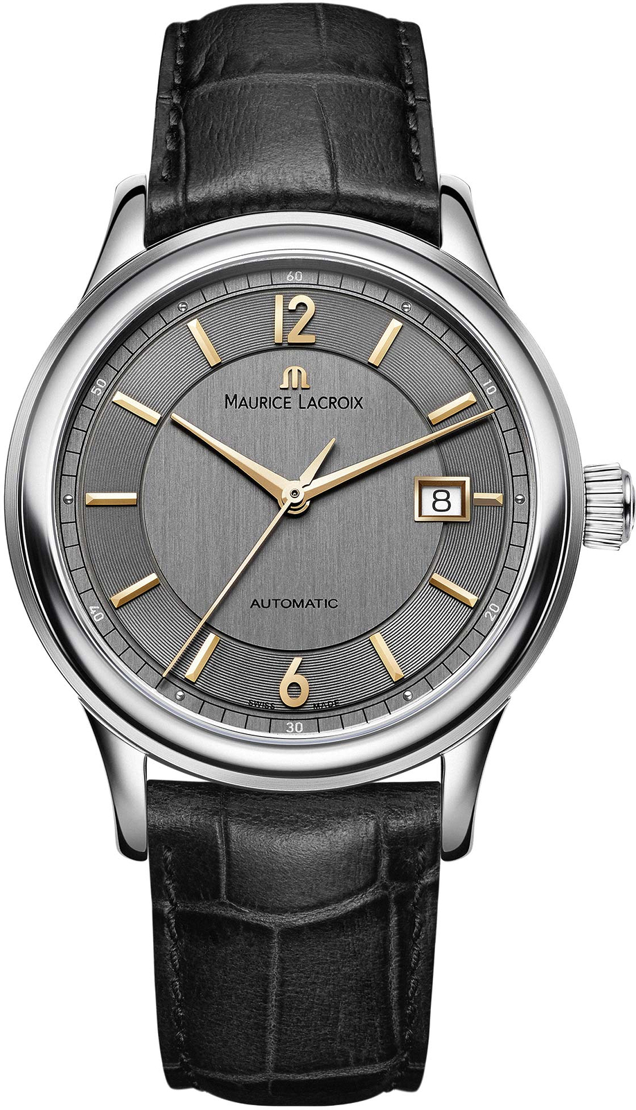 Maurice Lacroix Les Classiques LC6098-SS001-320-1 Maurice Lacroix Les Classiques LC6098-SS001-320-1Наручные часы<br>Швейцарские часы Maurice Lacroix Les Classiques LC6098-SS001-320-1<br><br>Пол: Мужские<br>Страна-производитель: Швейцария<br>Механизм: Механический<br>Материал корпуса: Сталь<br>Материал ремня/браслета: Кожа<br>Водозащита, диапазон: 20 - 100 м<br>Стекло: Сапфировое<br>Толщина корпуса: None<br>Стиль: Классика
