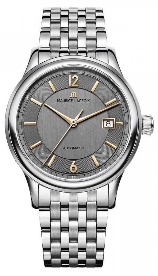 Maurice Lacroix LC6098-SS002-320-1 Maurice Lacroix LC6098-SS002-320-1Наручные часы<br>Швейцарские часы Maurice Lacroix Les Classiques LC6098-SS002-320-1Представленная модель входит в коллекцию Les Classiques. Это мужские часы. Материал корпуса часов — сталь. Циферблат часов защищает сапфировое стекло. Часы этой модели обладают водозащитой 30 м. В этих часах используются такие усложнения как дата. Часы обладают корпусом 40 мм. Механизм ML115 - механический с модулем автоподзавода, 28 800 полуколебаний/час, запас хода 38 часов. <br><br>Пол: Мужские<br>Страна-производитель: Швейцария<br>Механизм: Механический<br>Материал корпуса: Сталь<br>Материал ремня/браслета: Сталь<br>Водозащита, диапазон: 20 - 100 м<br>Стекло: Сапфировое<br>Толщина корпуса: None<br>Стиль: Классика
