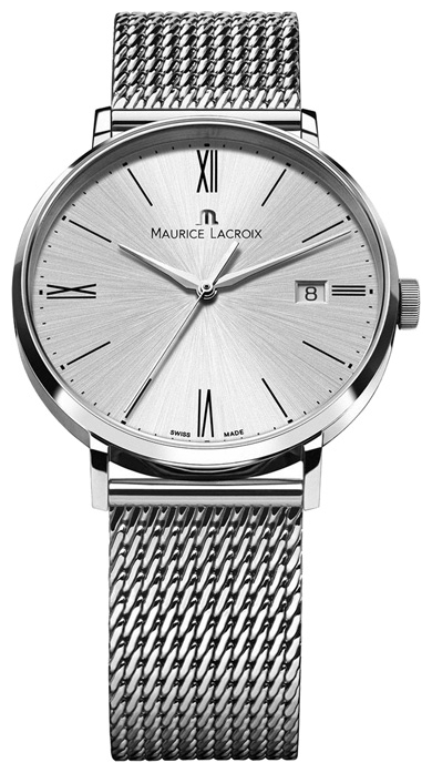 Maurice Lacroix Eliros EL1087-SS002-110 Maurice Lacroix Eliros EL1087-SS002-110Наручные часы<br>Швейцарские часы Maurice Lacroix Eliros EL1087-SS002-110Часы принадежат коллекции Eliros. Это стильные Мужские часы. Материал корпуса часов — Сталь. Браслет — Сталь. В этих часах используется Сапфировое стекло. Часы этой модели обладают водозащитой 50 м. Цвет циферблата - Серебристый. Циферблат содержит часы, минуты, секунды. В этой модели используются такие усложнения как дата, . Диаметр корпуса данной модели 38мм.<br><br>Пол: Мужские<br>Страна-производитель: Швейцария<br>Механизм: Кварцевый<br>Материал корпуса: Сталь<br>Материал ремня/браслета: Сталь<br>Водозащита, диапазон: 20 - 100 м<br>Стекло: Сапфировое<br>Толщина корпуса: None<br>Стиль: Классика