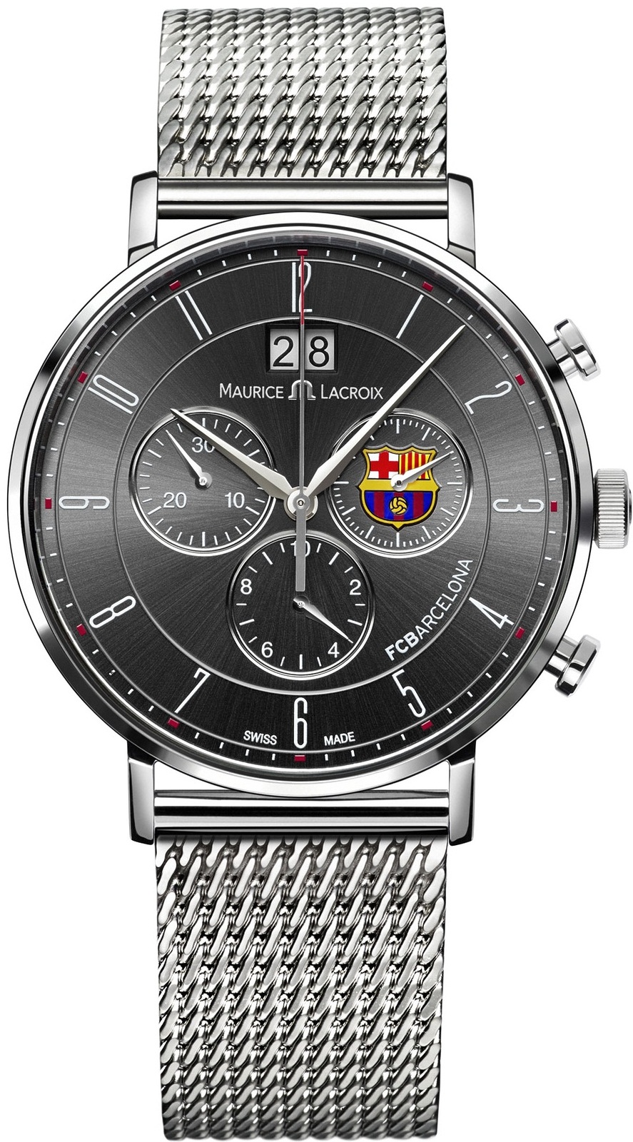 Maurice Lacroix Eliros Chronograph EL1088-SS002-320-1 Maurice Lacroix Eliros Chronograph EL1088-SS002-320-1Наручные часы<br>Швейцарские часы Maurice Lacroix Eliros Chronograph EL1088-SS002-320-1<br><br>Пол: Мужские<br>Страна-производитель: Швейцария<br>Механизм: Кварцевый<br>Материал корпуса: Сталь<br>Материал ремня/браслета: Сталь<br>Водозащита, диапазон: 20 - 100 м<br>Стекло: Сапфировое<br>Толщина корпуса: None<br>Стиль: Классика