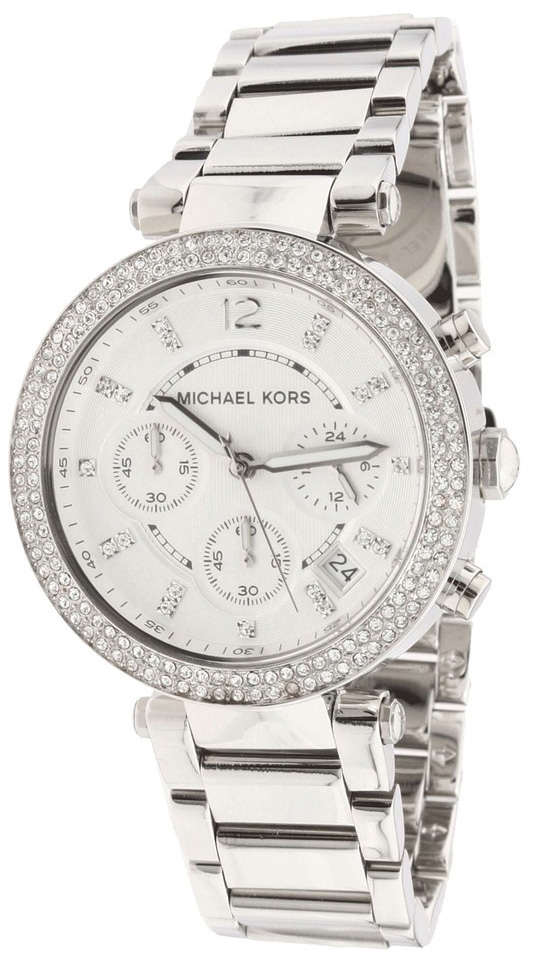 Michael Kors Parker MK5353 Michael Kors Parker MK5353Наручные часы<br>Швейцарские часы Michael Kors Parker MK5353 Представленная модель входит в коллекцию Parker. Это женские часы. Материал корпуса часов — сталь. В этих часах используется минеральное стекло. Часы этой модели обладают водозащитой 100 м. Цвет циферблата - белый. Циферблат часов содержит часы, минуты, секунды. В данной модели используются следующие усложнения: дата, хронограф. Корпус часов в диаметре 40мм.<br><br>Пол: Женские<br>Страна-производитель: None<br>Механизм: Кварцевый<br>Материал корпуса: Сталь<br>Материал ремня/браслета: Сталь<br>Водозащита, диапазон: None<br>Стекло: Минеральное<br>Толщина корпуса: 12<br>Стиль: Спорт