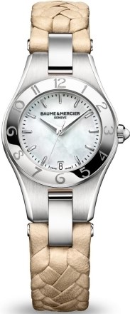 Baume&Mercier Linea MOA10116 Baume&Mercier Linea MOA10116Наручные часы<br>Швейцарские часы Baume&Mercier Linea MOA10116Модель входит в коллекцию Linea. Это модные Женские часы. Материал корпуса часов — Сталь. Ремень — Кожа. Стекло - Сапфировое. Водозащита этой модели 50 м. Основной цвет циферблата Белый. Из основных функций на циферблате представлены: часы, минуты, секунды. В этих часах используются такие усложнения как дата, хронограф. Диаметр корпуса 32мм.<br><br>Пол: Женские<br>Страна-производитель: Швейцария<br>Механизм: Кварцевый<br>Материал корпуса: Сталь<br>Материал ремня/браслета: Кожа<br>Водозащита, диапазон: 20 - 100 м<br>Стекло: Сапфировое<br>Толщина корпуса: None<br>Стиль: None