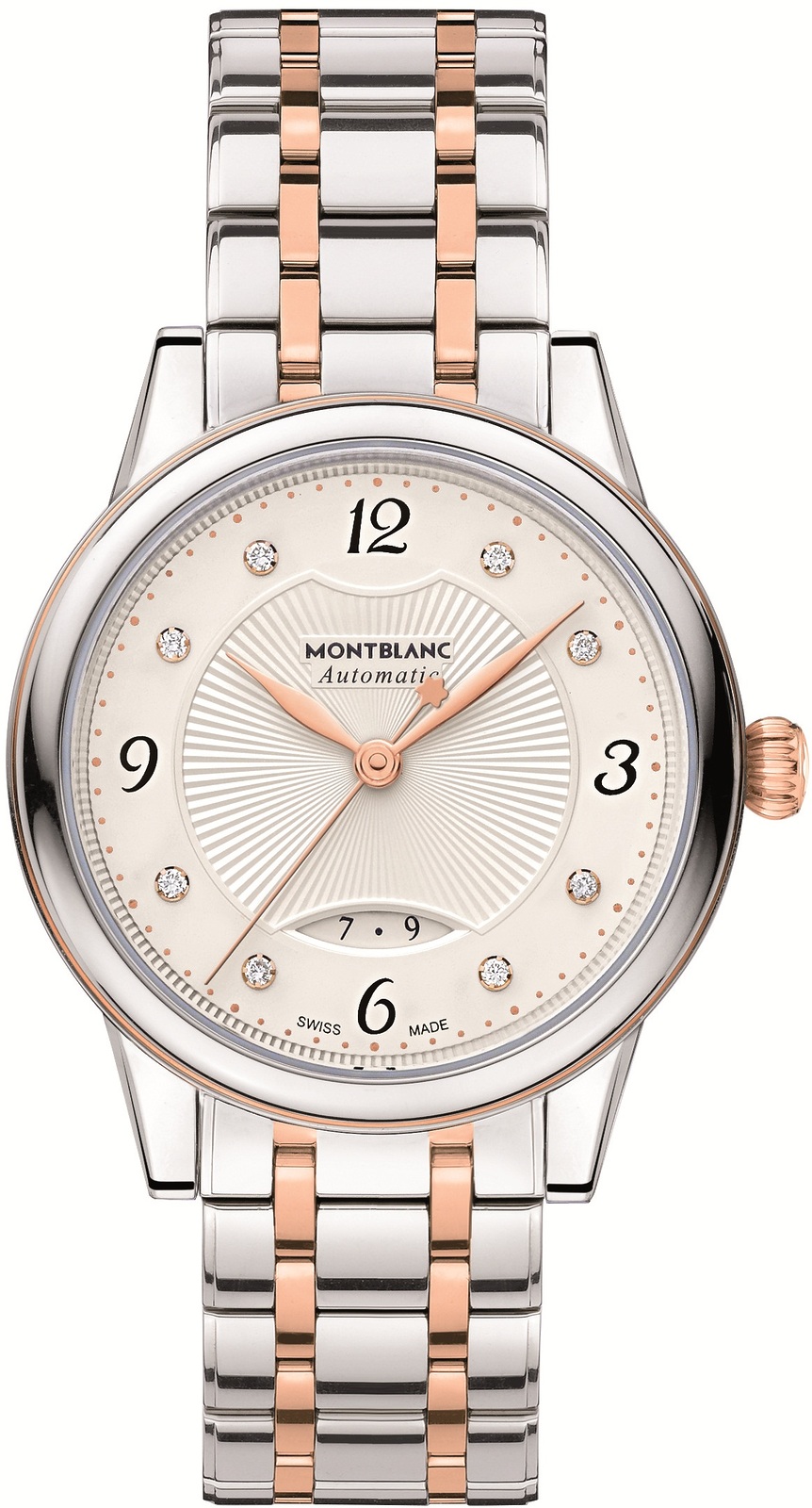 Montblanc Boheme 111058 Montblanc Boheme 111058Наручные часы<br>Швейцарские часы Montblanc Boheme 111058<br><br>Пол: Женские<br>Страна-производитель: Швейцария<br>Механизм: Механический<br>Материал корпуса: Золото+сталь<br>Материал ремня/браслета: Сталь+золото<br>Водозащита, диапазон: 20 - 100 м<br>Стекло: Сапфировое<br>Толщина корпуса: 9.5 мм<br>Стиль: Классика