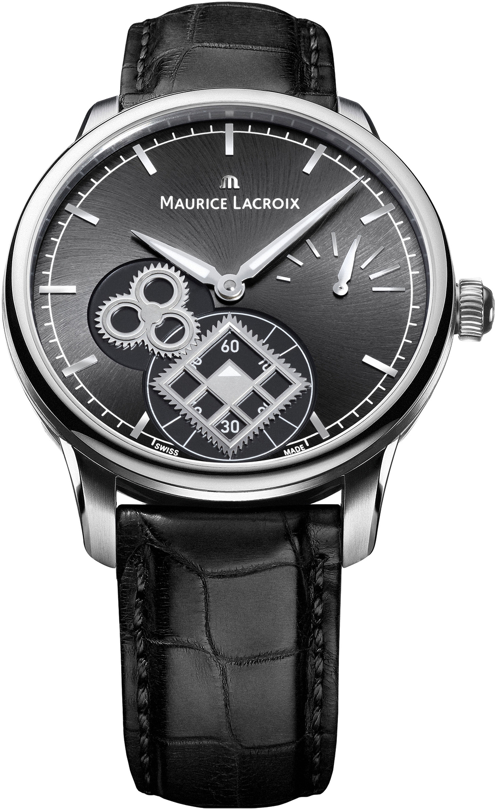 Maurice Lacroix Masterpiece Square Wheel MP7158-SS001-301-1 Maurice Lacroix Masterpiece Square Wheel MP7158-SS001-301-1Наручные часы<br>Швейцарские часы Maurice Lacroix Masterpiece Square Wheel MP7158-SS001-301-1<br><br>Пол: Мужские<br>Страна-производитель: Швейцария<br>Механизм: Механический<br>Материал корпуса: Сталь<br>Материал ремня/браслета: Кожа<br>Водозащита, диапазон: None<br>Стекло: Сапфировое<br>Толщина корпуса: None<br>Стиль: None