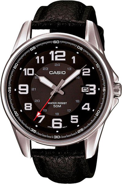 Casio MTP-1372L-1B Casio MTP-1372L-1BНаручные часы<br>Японские часы Casio MTP-1372L-1B<br><br>Пол: Мужские<br>Страна-производитель: Япония<br>Механизм: Кварцевый<br>Материал корпуса: Сталь<br>Материал ремня/браслета: Кожа<br>Водозащита, диапазон: None<br>Стекло: Минеральное<br>Толщина корпуса: 8,8 мм<br>Стиль: None