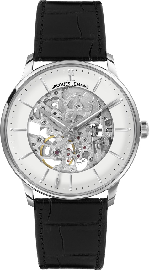 Jacques Lemans Nostalgie N-207A Jacques Lemans Nostalgie N-207AНаручные часы<br>Австрийские часы Jacques Lemans Nostalgie N-207A<br><br>Пол: Unisex<br>Страна-производитель: Австрия<br>Механизм: Механический<br>Материал корпуса: Сталь<br>Материал ремня/браслета: Кожа<br>Водозащита, диапазон: None<br>Стекло: Пластиковое<br>Толщина корпуса: None<br>Стиль: None