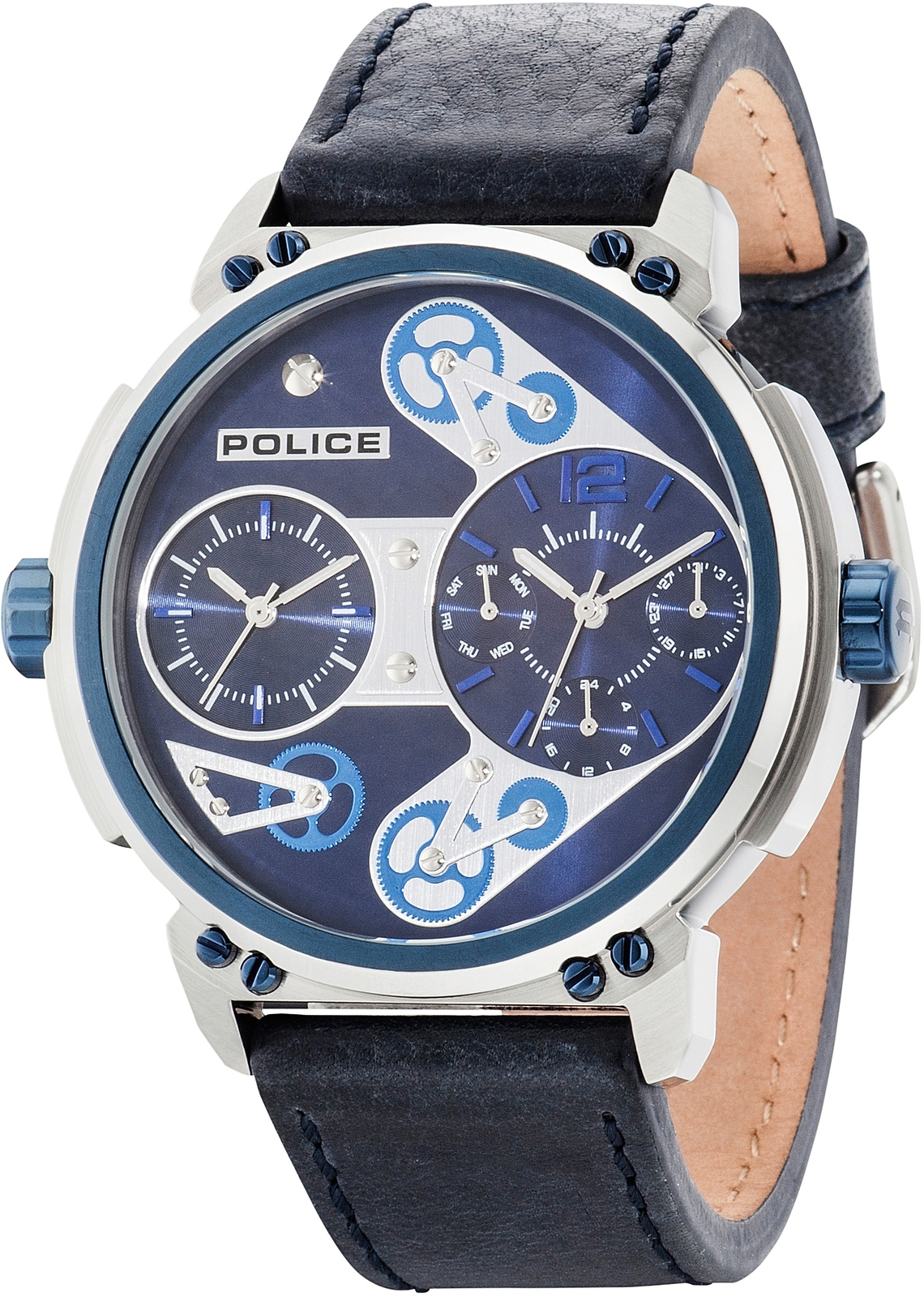 Police Steampunk PL.14693JSTBL/03 Police Steampunk PL.14693JSTBL/03Наручные часы<br>Итальянские часы Police Steampunk PL.14693JSTBL/03<br><br>Пол: Мужские<br>Страна-производитель: Италия<br>Механизм: Кварцевый<br>Материал корпуса: Сталь<br>Материал ремня/браслета: Кожа<br>Водозащита, диапазон: None<br>Стекло: Минеральное<br>Толщина корпуса: None<br>Стиль: None