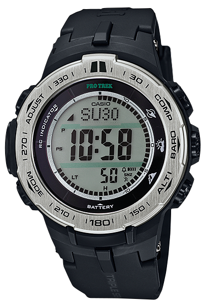 Casio Pro Trek PRW-3100-1E Casio Pro Trek PRW-3100-1EНаручные часы<br>Японские часы Casio Pro Trek PRW-3100-1E<br><br>Пол: Мужские<br>Страна-производитель: Япония<br>Механизм: Кварцевый<br>Материал корпуса: Сталь<br>Материал ремня/браслета: Пластик<br>Водозащита, диапазон: None<br>Стекло: Минеральное<br>Толщина корпуса: 12 мм<br>Стиль: None