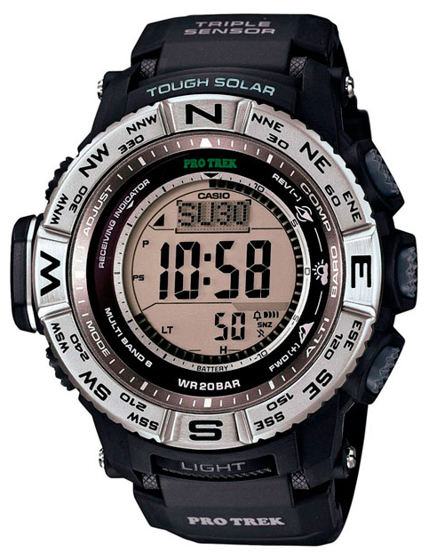 Casio Pro Trek PRW-3500-1E Casio Pro Trek PRW-3500-1EНаручные часы<br>Японские часы Casio Pro Trek PRW-3500-1E<br><br>Пол: Мужские<br>Страна-производитель: Япония<br>Механизм: Кварцевый<br>Материал корпуса: Пластик<br>Материал ремня/браслета: Пластик<br>Водозащита, диапазон: None<br>Стекло: Минеральное<br>Толщина корпуса: 14,5 мм<br>Стиль: None