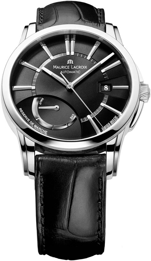 Maurice Lacroix PT6168-SS001-331-1 Maurice Lacroix PT6168-SS001-331-1Наручные часы<br>Швейцарские часы Maurice Lacroix Pontos Réserve de Marche PT6168-SS001-331-1Представленная модель входит в коллекцию Pontos Réserve de Marche. Это мужские часы. Материал корпуса часов — сталь. Циферблат часов защищает сапфировое стекло. Часы этой модели обладают водозащитой 50 м. В этих часах используются такие усложнения индикатор запаса хода. Часы обладают корпусом 40 мм.<br><br>Пол: Мужские<br>Страна-производитель: Швейцария<br>Механизм: Механический<br>Материал корпуса: Сталь<br>Материал ремня/браслета: Кожа<br>Водозащита, диапазон: 20 - 100 м<br>Стекло: Сапфировое<br>Толщина корпуса: None<br>Стиль: Классика
