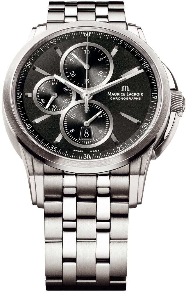 Maurice Lacroix Pontos Chronographe PT6188-SS002-330-1 Maurice Lacroix Pontos Chronographe PT6188-SS002-330-1Наручные часы<br>Швейцарские часы Maurice Lacroix Pontos Chronographe PT6188-SS002-330-1<br><br>Пол: Мужские<br>Страна-производитель: Швейцария<br>Механизм: Механический<br>Материал корпуса: Сталь<br>Материал ремня/браслета: Сталь<br>Водозащита, диапазон: None<br>Стекло: Сапфировое<br>Толщина корпуса: None<br>Стиль: None
