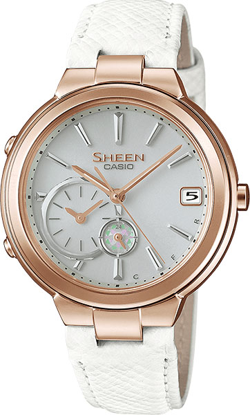 Casio Sheen SHB-200CGL-7A Casio Sheen SHB-200CGL-7AНаручные часы<br>Японские часы Casio Sheen SHB-200CGL-7A<br><br>Пол: Женские<br>Страна-производитель: Япония<br>Механизм: Кварцевый<br>Материал корпуса: Сталь<br>Материал ремня/браслета: Кожа<br>Водозащита, диапазон: None<br>Стекло: Минеральное<br>Толщина корпуса: 10 мм<br>Стиль: None