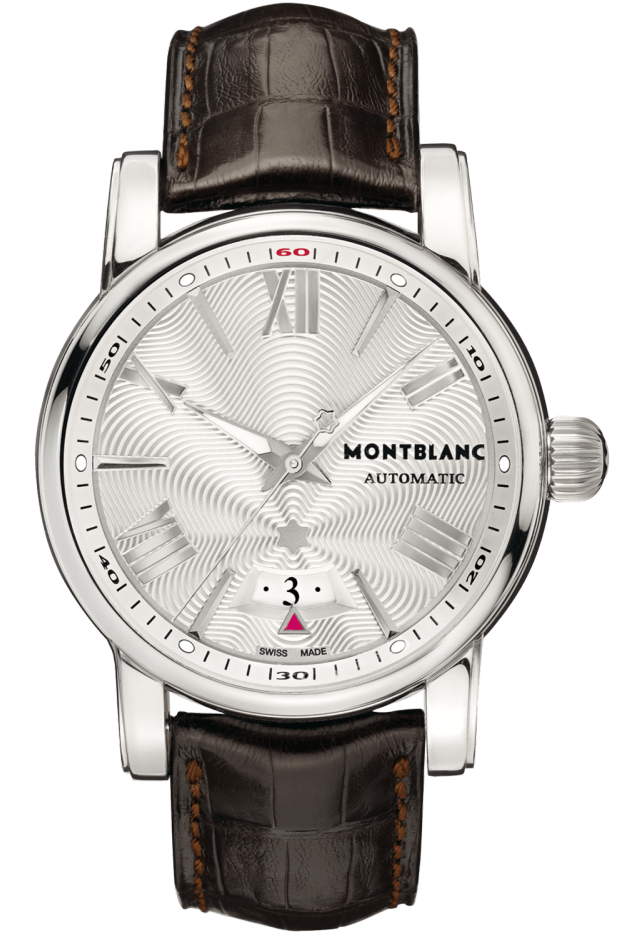 Montblanc Star 4810 102342 Montblanc Star 4810 102342Наручные часы<br>Швейцарские часы Montblanc Star 4810 102342Модель Star 4810 Automatic отличается необычайной притягательностью. Лаконичные элементы дизайна и классические римские цифры ложатся в основу изысканного сдержанного стиля, особенно популярного среди современных деловых людей. Круглый стальной корпус подчеркивает плавность линий гильошированной отделки циферблата и придает часам особую привлекательность и завершенность. Серебоисто-серый гильошированный циферблат с узорами ячменное зерно. Выпуклое сапфировое стекло с двойным антибликовым покрытием. Механизм - Montblanc MB 42.01 - механический с автоподзаводом, 28800 полуколебаний/час, 21 камень, около 42 часов запас хода. Диаметр корпуса - 41,5 мм. Ремешок из кожи аллигатора. Водозащита - 30 метров.<br><br>Пол: Мужские<br>Страна-производитель: Швейцария<br>Механизм: Механический<br>Материал корпуса: Сталь<br>Материал ремня/браслета: Кожа<br>Водозащита, диапазон: 20 - 100 м<br>Стекло: Сапфировое<br>Толщина корпуса: 11,6 мм<br>Стиль: Классика