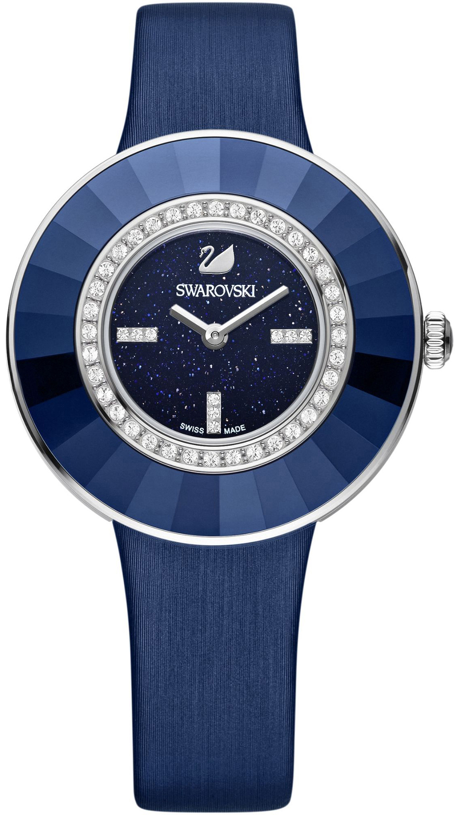 Swarovski Octea Dressy Blue 5080508 Swarovski Octea Dressy Blue 5080508Наручные часы<br>Швейцарские часы Swarovski Octea Dressy Blue 5080508<br><br>Пол: Женские<br>Страна-производитель: Швейцария<br>Механизм: Кварцевый<br>Материал корпуса: Сталь<br>Материал ремня/браслета: Текстиль<br>Водозащита, диапазон: 20 - 100 м<br>Стекло: Сапфировое<br>Толщина корпуса: 8мм<br>Стиль: Мода