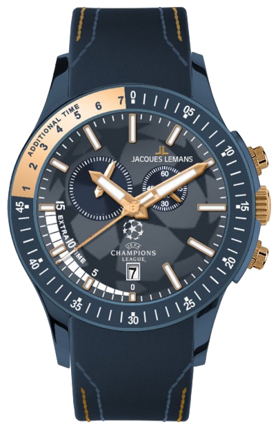 Jacques Lemans UEFA U-44A Jacques Lemans UEFA U-44AНаручные часы<br>Австрийские часы Jacques Lemans UEFA U-44A<br><br>Пол: Мужские<br>Страна-производитель: Австрия<br>Механизм: Кварцевый<br>Материал корпуса: Сталь<br>Материал ремня/браслета: Кожа<br>Водозащита, диапазон: None<br>Стекло: Минеральное<br>Толщина корпуса: None<br>Стиль: None