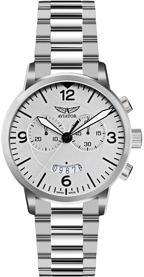 Aviator Aircobra Chrono V.2.13.0.075.5 Aviator Aircobra Chrono V.2.13.0.075.5Наручные часы<br>Швейцарские часы Aviator Aircobra Chrono V.2.13.0.075.5Представленная модель входит в коллекцию Aircobra Chrono. Это модные Мужские часы. Материал корпуса часов — Сталь. Браслет — Сталь. Стекло - Сапфировое. Водозащита этой модели 100 м.<br><br>Пол: Мужские<br>Страна-производитель: Швейцария<br>Механизм: Кварцевый<br>Материал корпуса: Сталь<br>Материал ремня/браслета: Сталь<br>Водозащита, диапазон: 100 - 150 м<br>Стекло: Сапфировое<br>Толщина корпуса: None<br>Стиль: None
