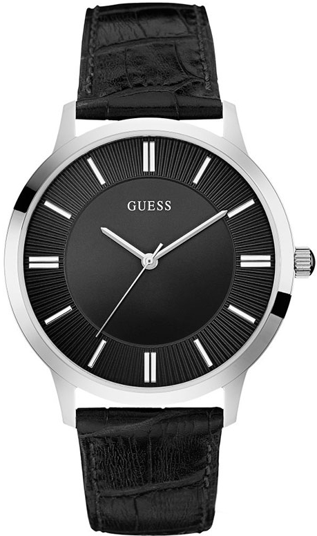 Guess Iconic W0664G1 Guess Iconic W0664G1Наручные часы<br>Американские часы Guess Iconic W0664G1<br><br>Пол: Мужские<br>Страна-производитель: США<br>Механизм: Кварцевый<br>Материал корпуса: Сталь<br>Материал ремня/браслета: Кожа<br>Водозащита, диапазон: None<br>Стекло: Минеральное<br>Толщина корпуса: 8 мм<br>Стиль: None