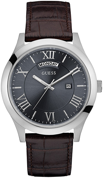 Guess Metropolitan W0792G5 Guess Metropolitan W0792G5Наручные часы<br>Американские часы Guess Metropolitan W0792G5<br><br>Пол: Мужские<br>Страна-производитель: США<br>Механизм: Кварцевый<br>Материал корпуса: Сталь<br>Материал ремня/браслета: Кожа<br>Водозащита, диапазон: None<br>Стекло: Минеральное<br>Толщина корпуса: 11 мм<br>Стиль: None