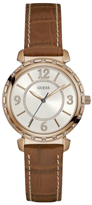 Guess Dress Steel W0833L1 Guess Dress Steel W0833L1Наручные часы<br>Американские часы Guess Dress Steel W0833L1<br><br>Пол: Женские<br>Страна-производитель: США<br>Механизм: Кварцевый<br>Материал корпуса: Сталь<br>Материал ремня/браслета: Кожа<br>Водозащита, диапазон: None<br>Стекло: Минеральное<br>Толщина корпуса: 10 мм<br>Стиль: None